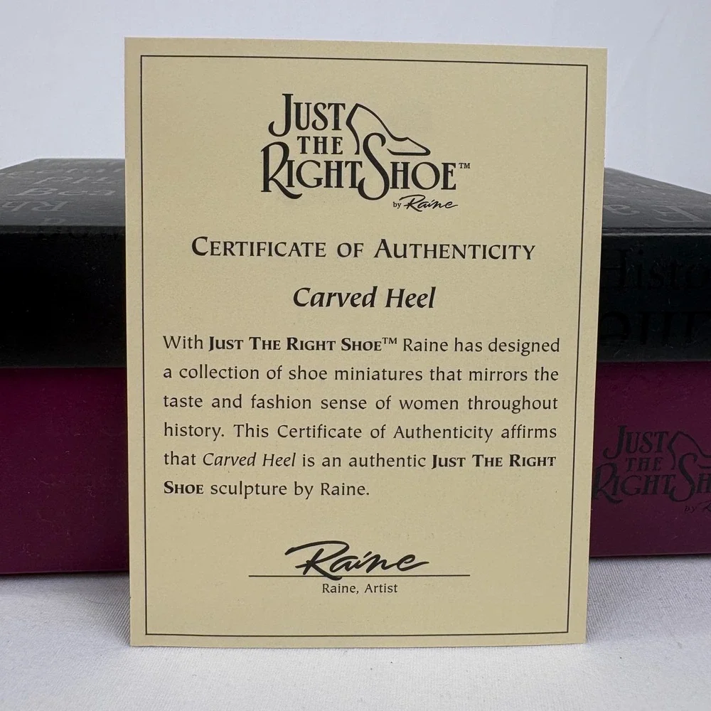 Just The Right Shoe coa box